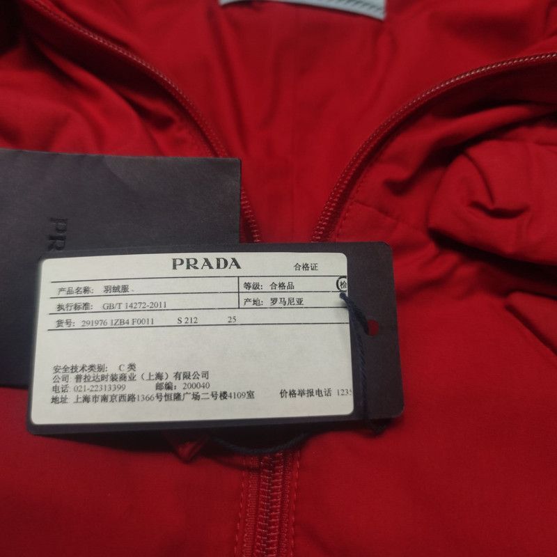 Prada Prada Red Short Down Jacket for Women-2506 Size US S / EU 44-46 / 1 - 8 Thumbnail