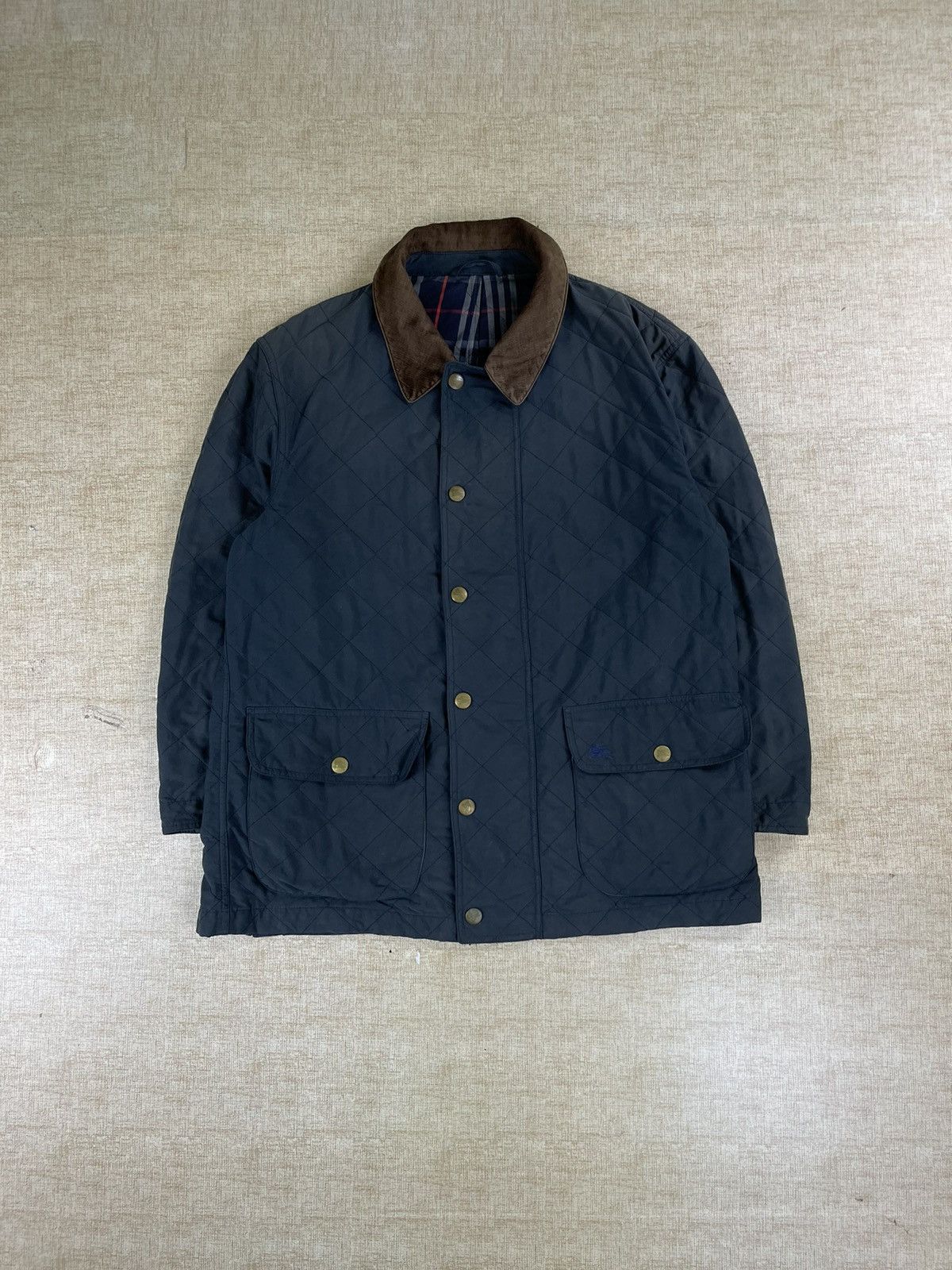 Burberry × Vintage Vintage 80s Burberry’s Buttoned Quilted Jacket Size US L / EU 52-54 / 3 - 1 Thumbnail