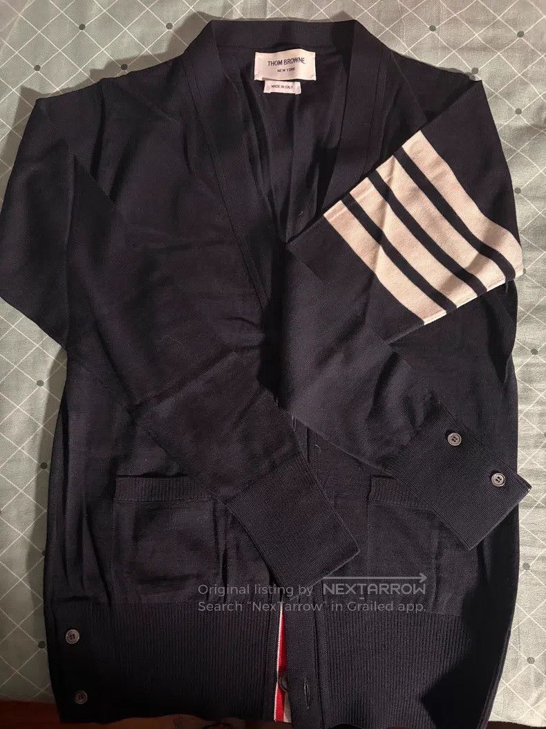 Thom Browne Thom Browne Navy Knit Open Cardigan Size US XS / EU 42 / 0 - 1 Thumbnail