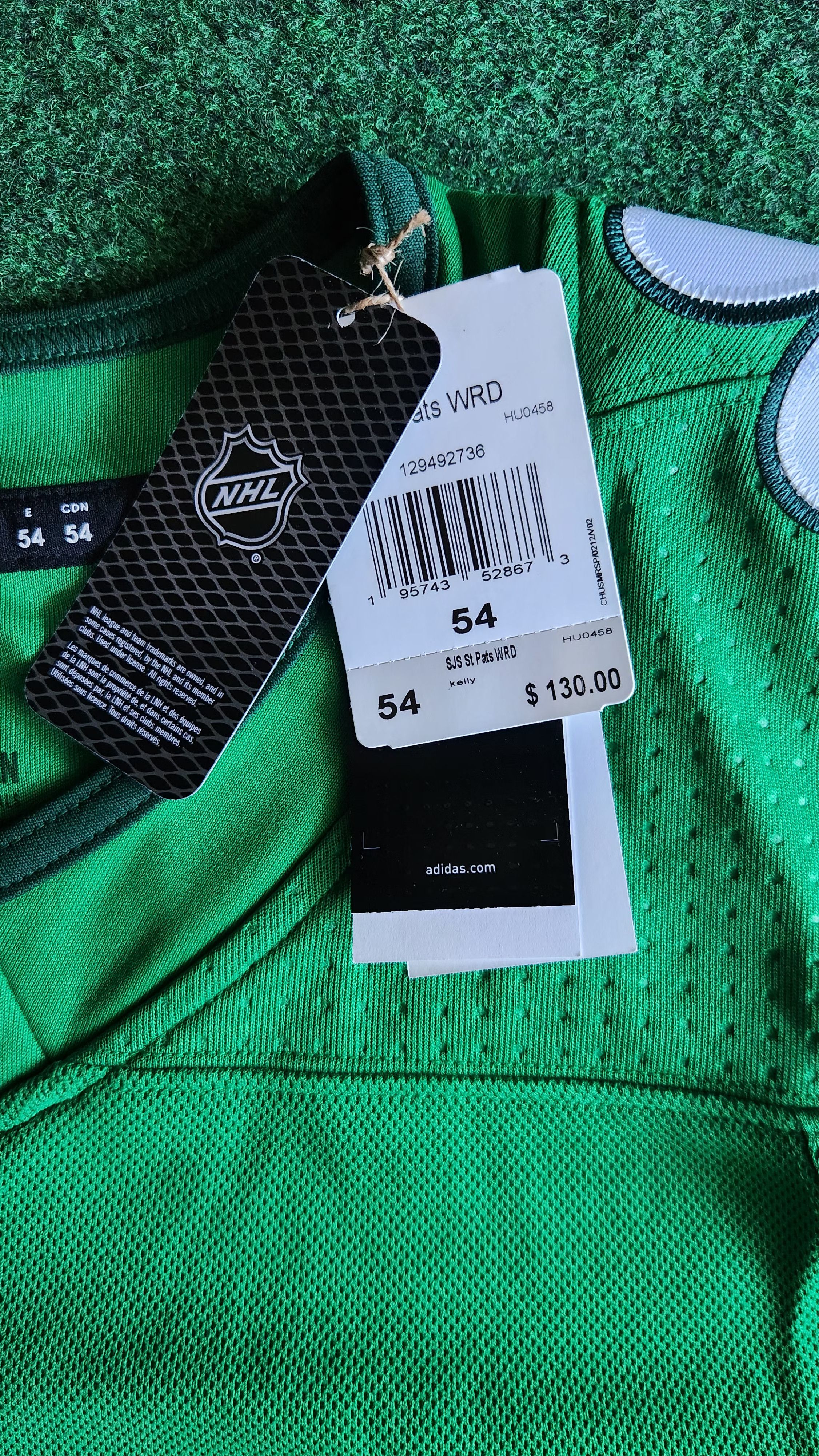 Adidas Adidas San Jose Sharks St. Patrick's Day Men Size 54 Size US XXL / EU 58 / 5 - 5 Thumbnail