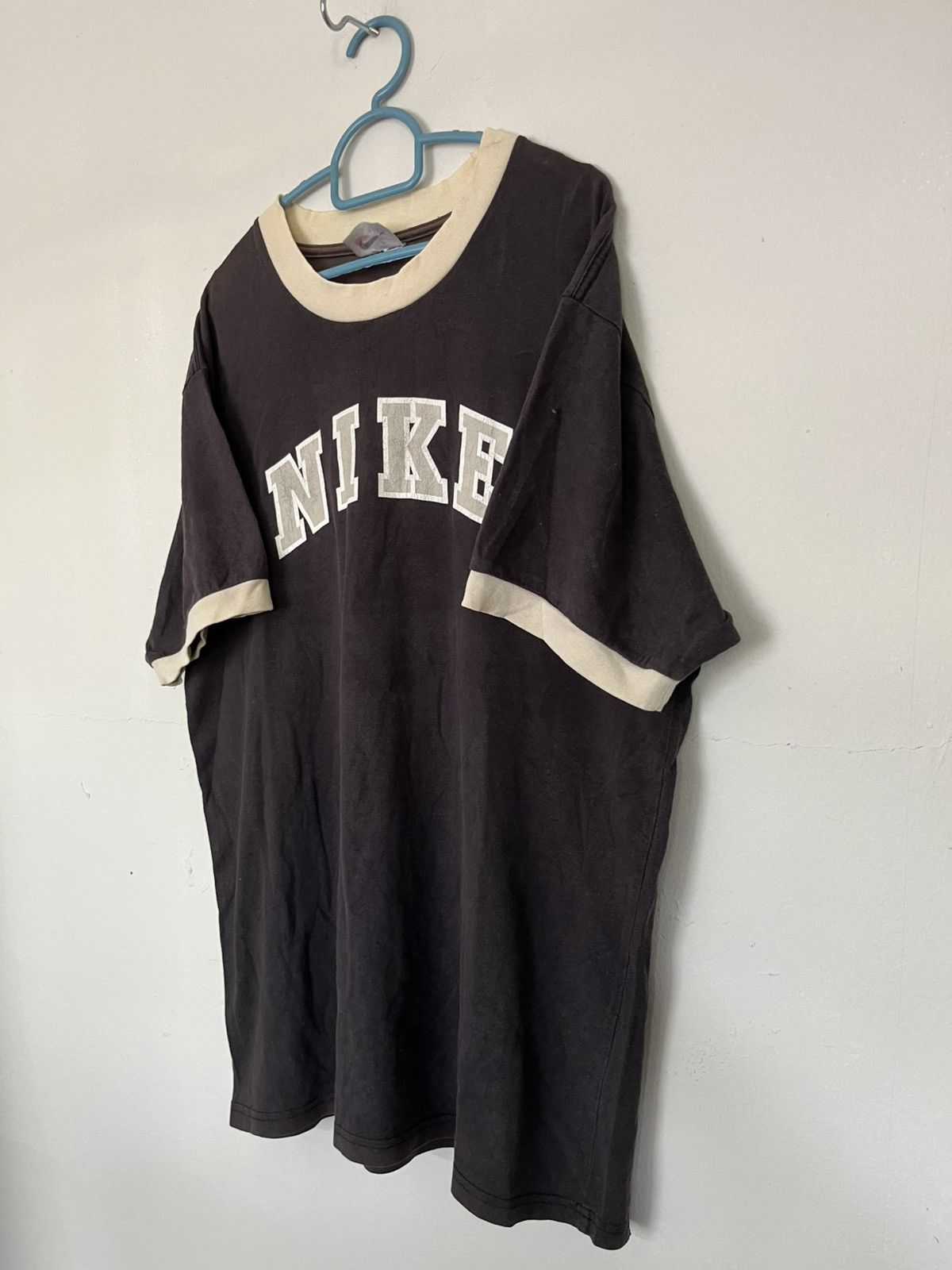 Nike 🔥Y2K 2000s MILENNIUM NIKE Ringer Distressed Size US M / EU 48-50 / 2 - 2 Thumbnail