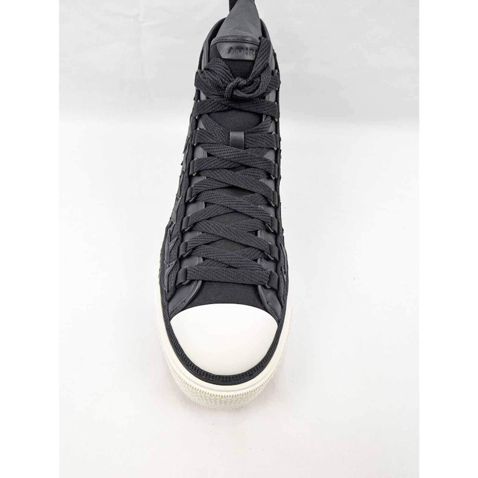 Amiri o1rshd1 Stars Court Hi-Top Sneakers in Black/White Size US 14 / EU 47 - 7 Thumbnail