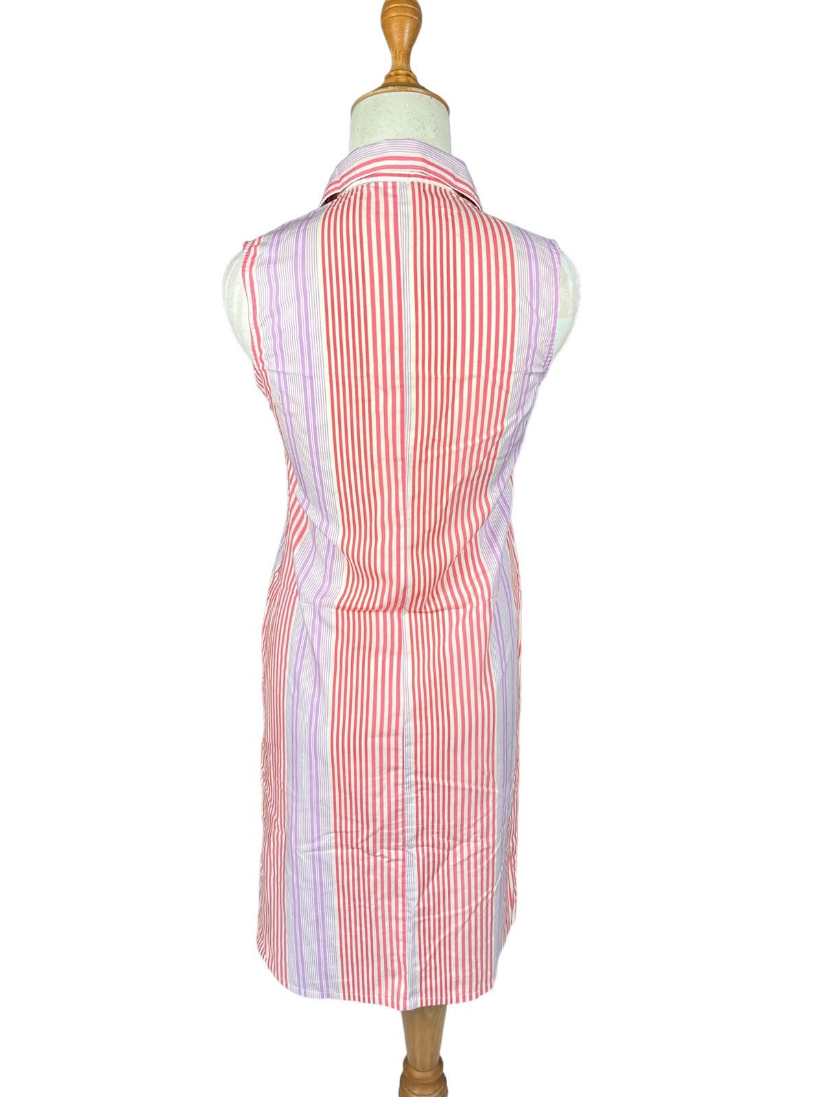 Designer × Japanese Brand Ined Collared Striped Dress Yohji Yamamoto Size XS / US 0-2 / IT 36-38 - 4 Thumbnail