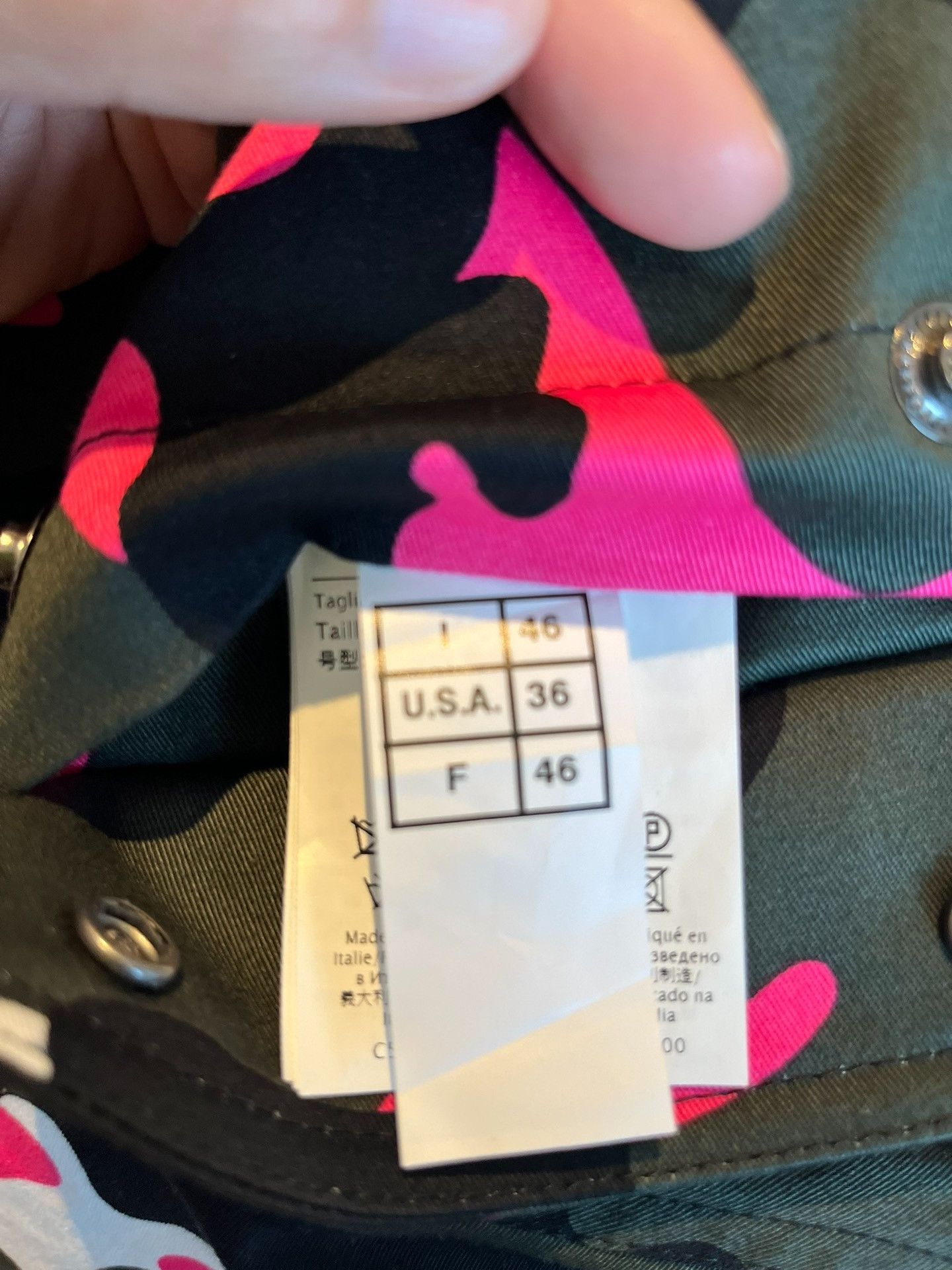 Valentino Valentino Pink Camouflage Shirt Jacket Size US S / EU 44-46 / 1 - 7 Thumbnail