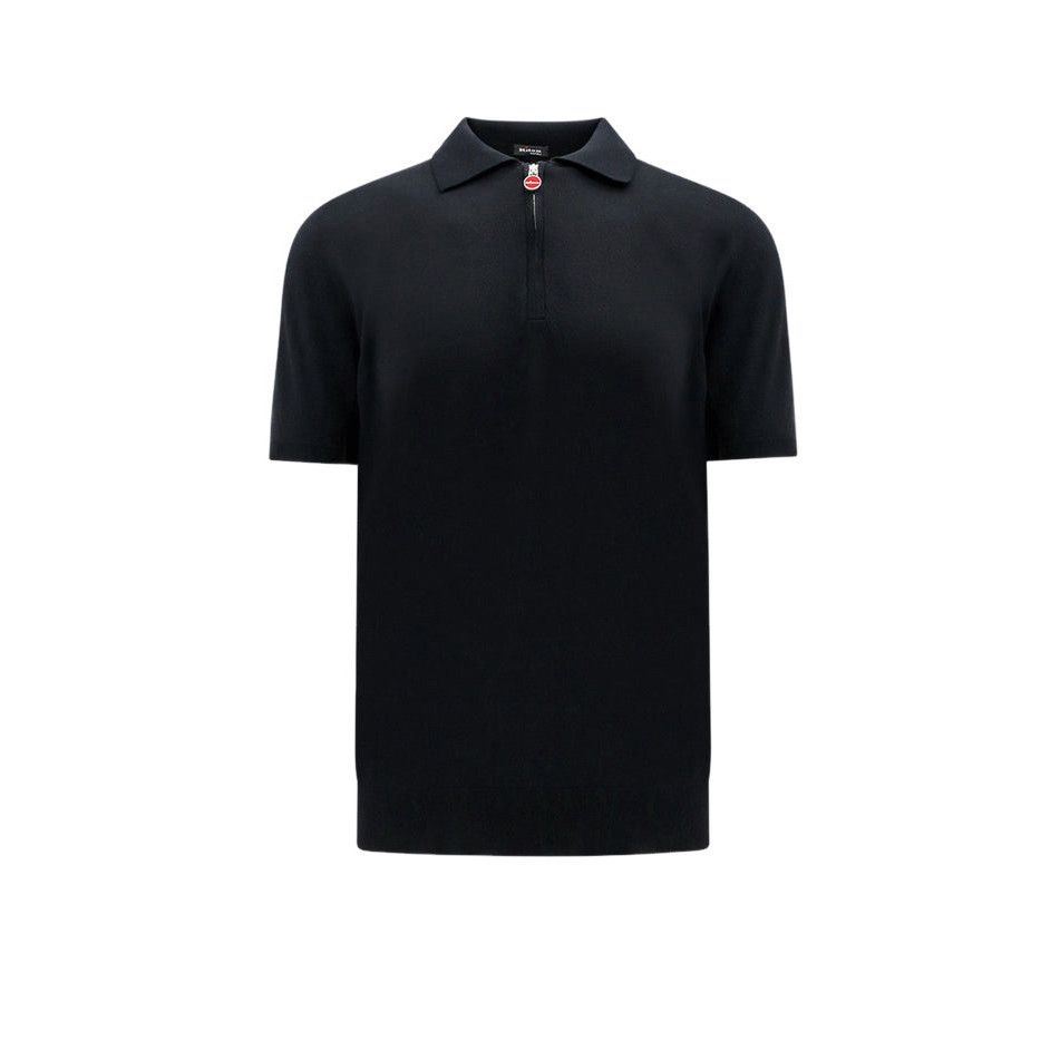KITON Black Cotton Polo Shirt New