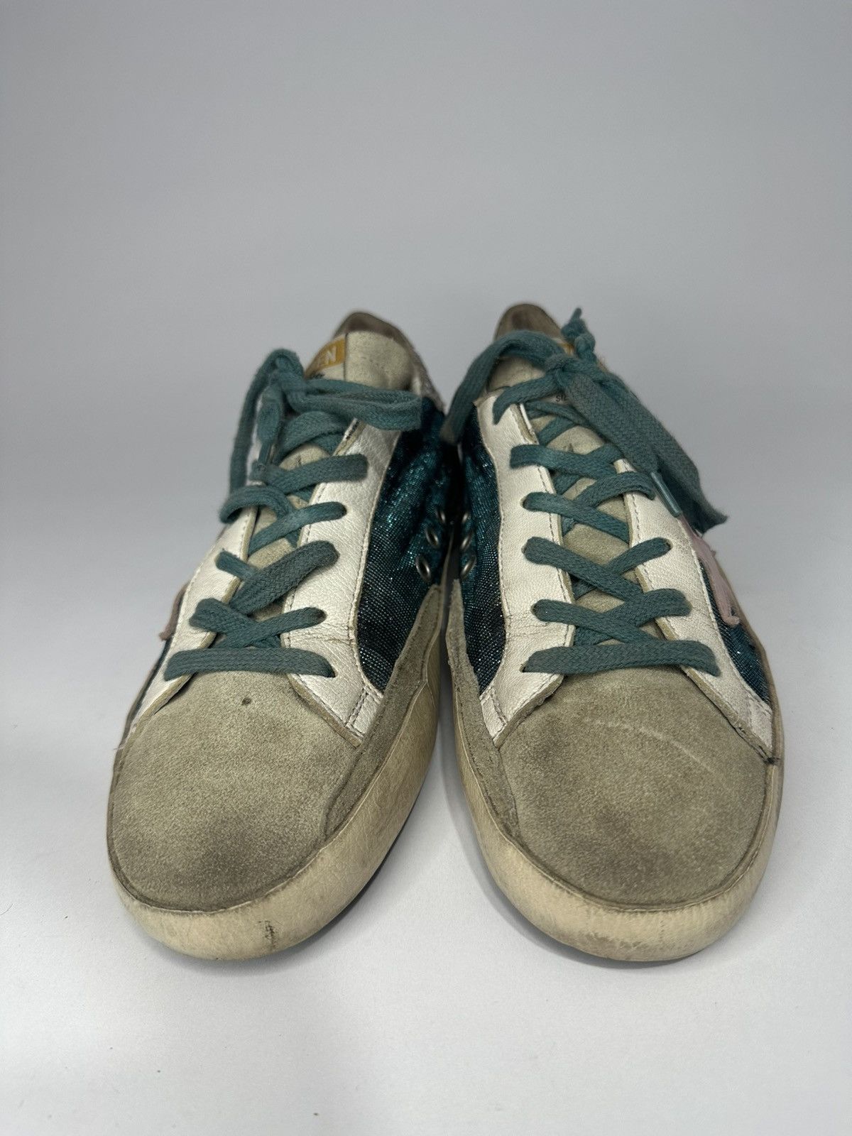 Golden Goose Golden Goose Superstar Glitter & Suede Multicolored Sneakers Size US 8 / IT 38 - 4 Thumbnail