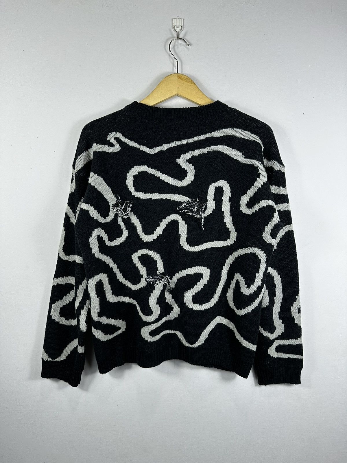 Japanese Brand CRAZY PUNK DISTRESSED UKNOWN BRAND Y2K KNITTED SWEATER Size US M / EU 48-50 / 2 - 2 Thumbnail