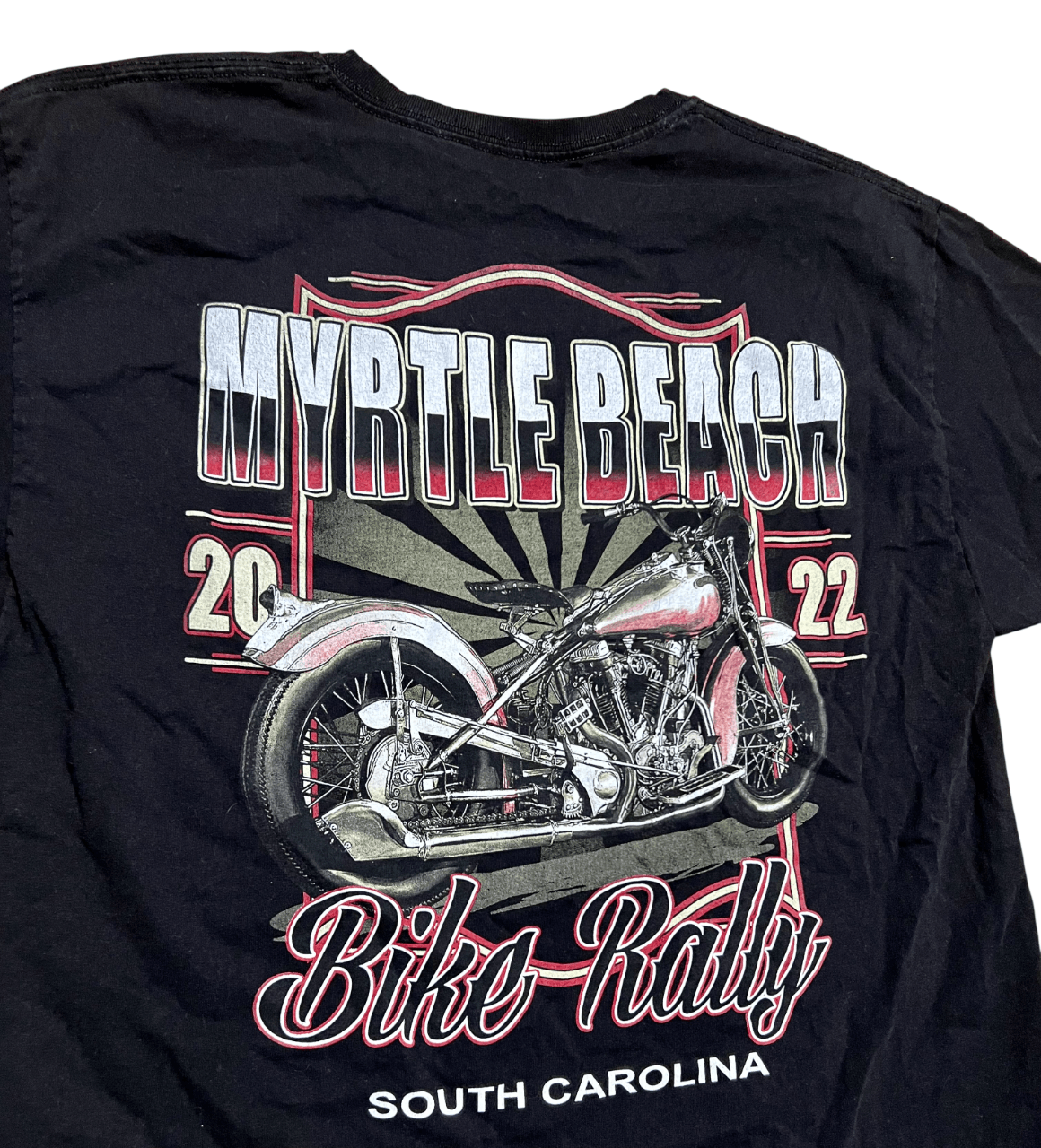 Champion Mrytle Beach Bike Rally Champion Black 2022 Graphic T-Shirt Size US L / EU 52-54 / 3 - 4 Thumbnail