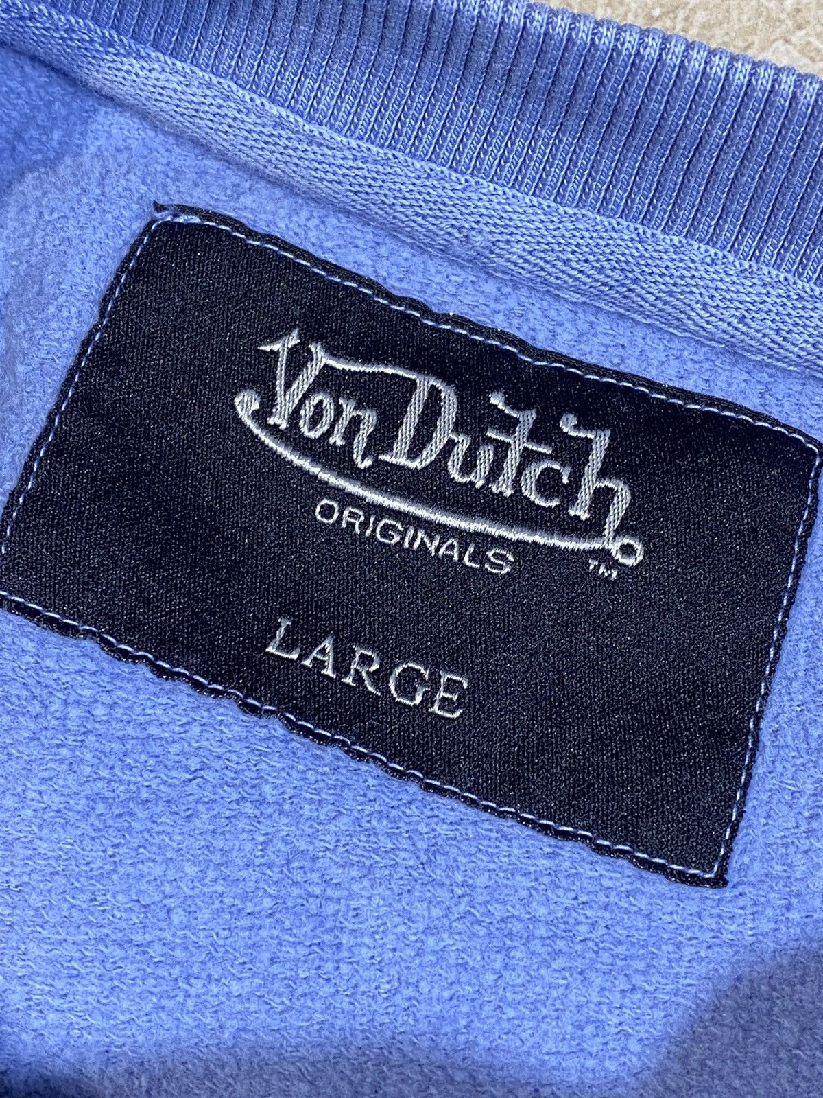 Von Dutch 🔥 00s VON DUTCH CREWNECK SWEATSHIRT SKY BLUE Y2K STYLE 🔥 Size US L / EU 52-54 / 3 - 8 Thumbnail