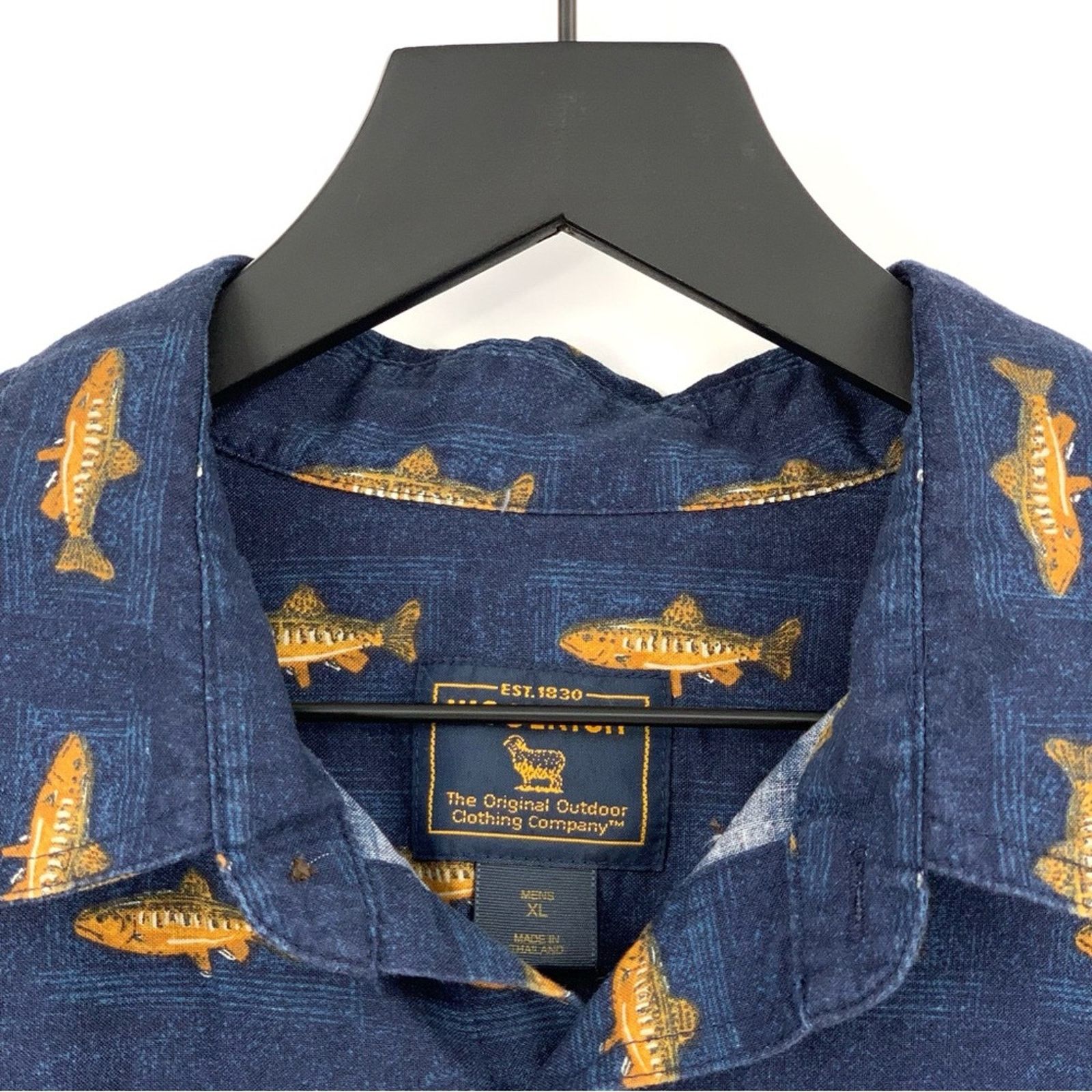 Other WOOLRICH Trout Long Sleeve Casual Button Down Navy Yellow XL Size US XL / EU 56 / 4 - 2 Thumbnail