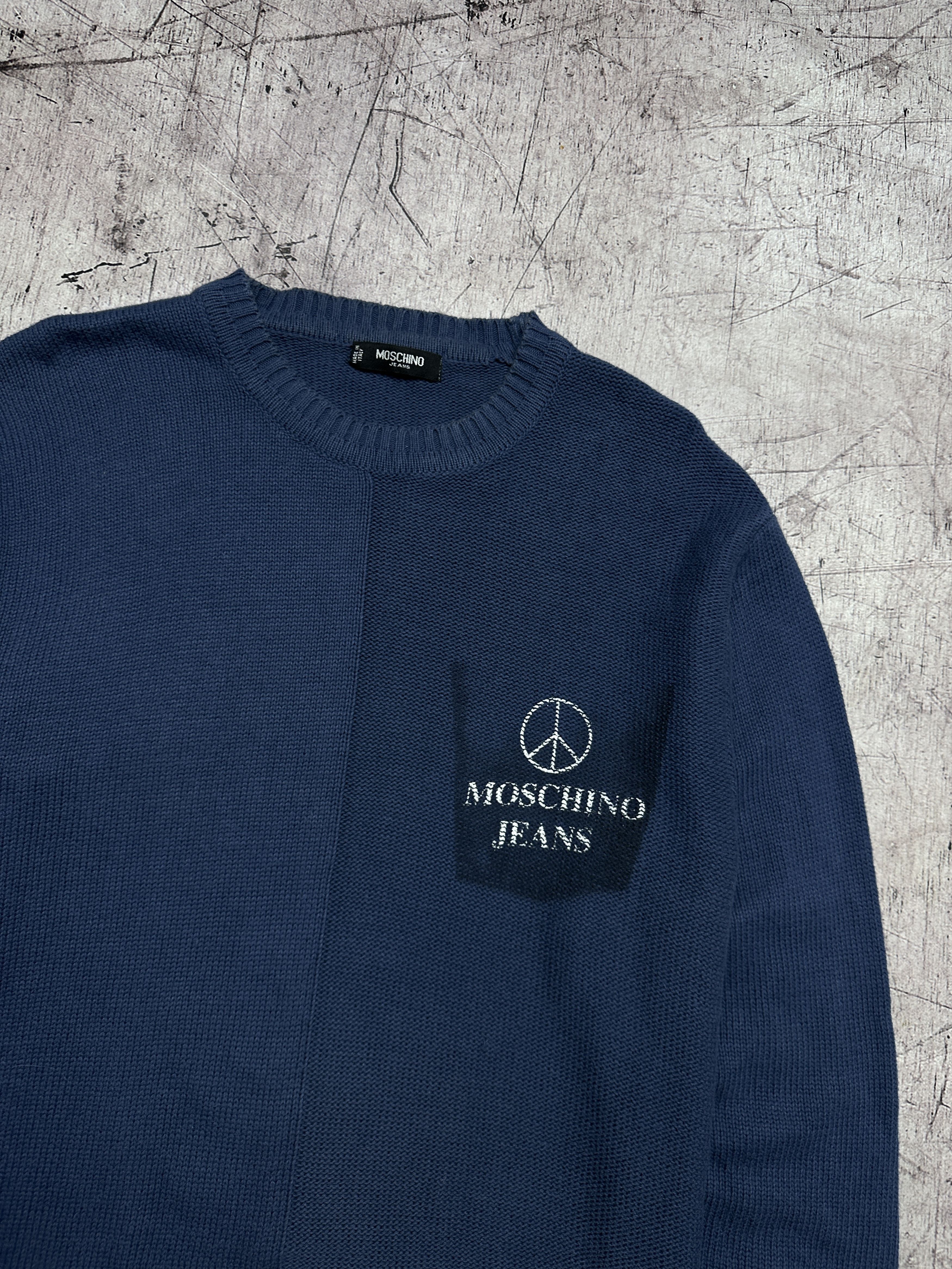 Moschino Moschino Jeans Vintage Mens Knit Sweater Size US L / EU 52-54 / 3 - 2 Thumbnail