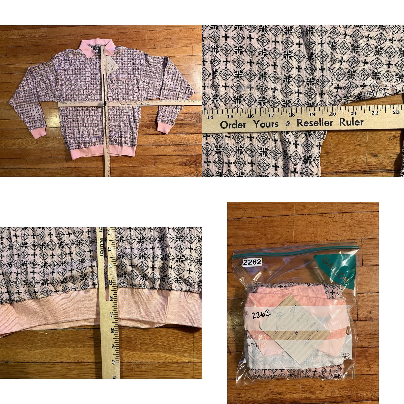 Vintage VINTAGE Pop 84 1/4 Zip Long Sleeve Polo Shirt Men M Pink All Over Print 90s Size US M / EU 48-50 / 2 - 8 Thumbnail