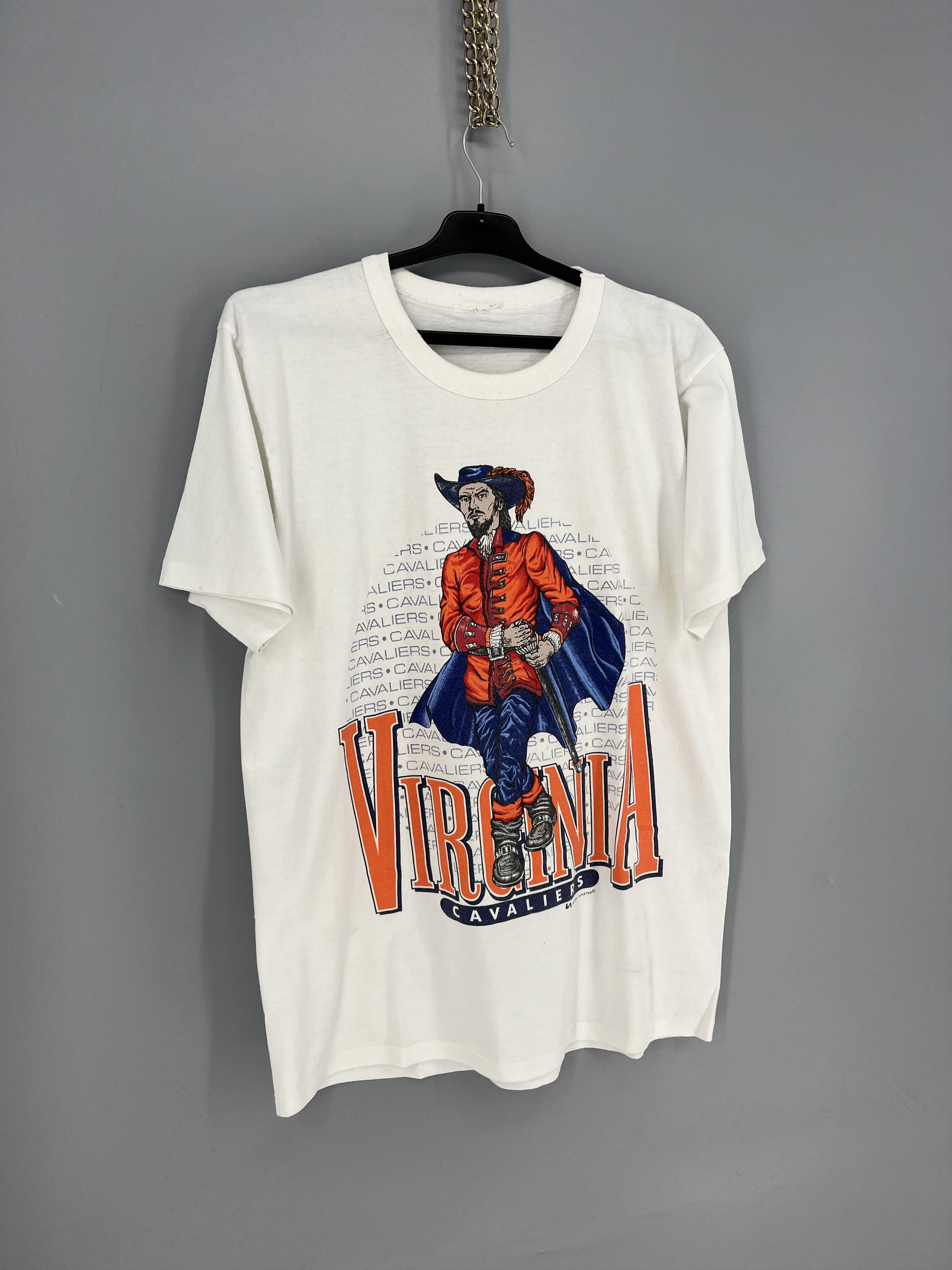 Vintage Vintage 90s UVA Cavaliers Single Stitch T-Shirt Size US M / EU 48-50 / 2 - 2 Thumbnail