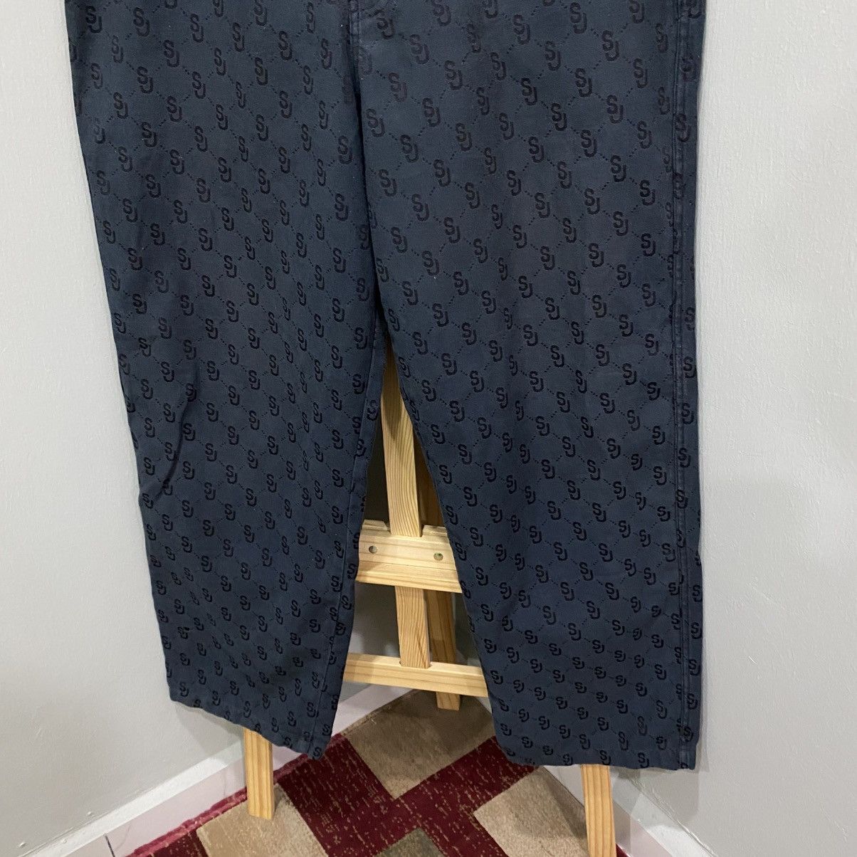 Sean John Vintage Sean John SJ Monogram Baggy Denim Pants Y2K Size US 36 / EU 52 - 4 Thumbnail