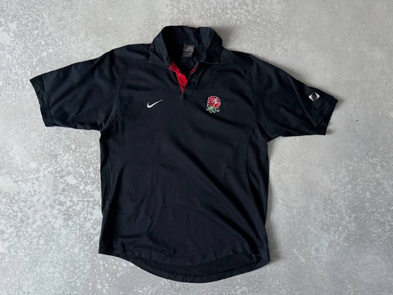 Nike × Vintage Vintage Nike England Rugby Polo Swoosh Logo Y2K Ultra Rare Size US M / EU 48-50 / 2 - 1 Thumbnail