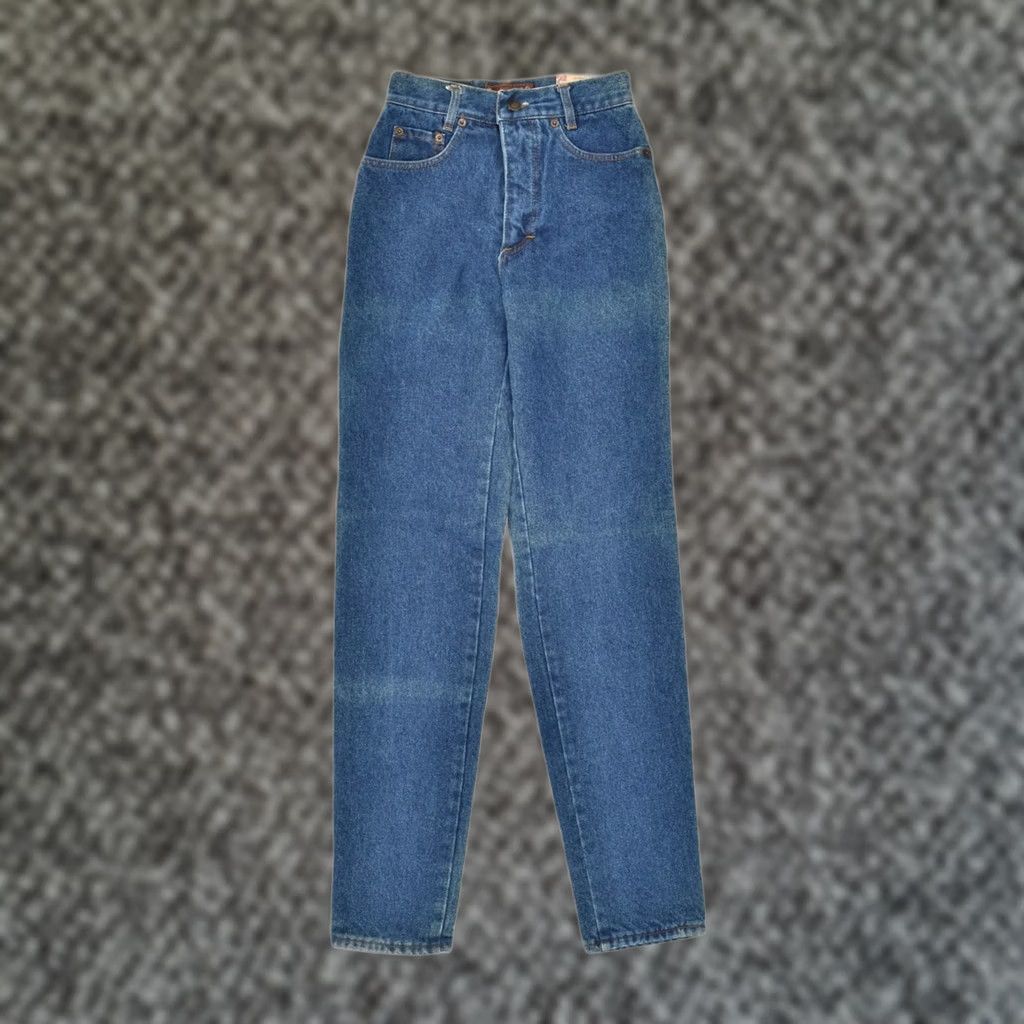 Vintage CASSUCI Womens High Waist Slim Jeans Blue Cotton W24 L31 Size 42" / US 20 - 1 Thumbnail