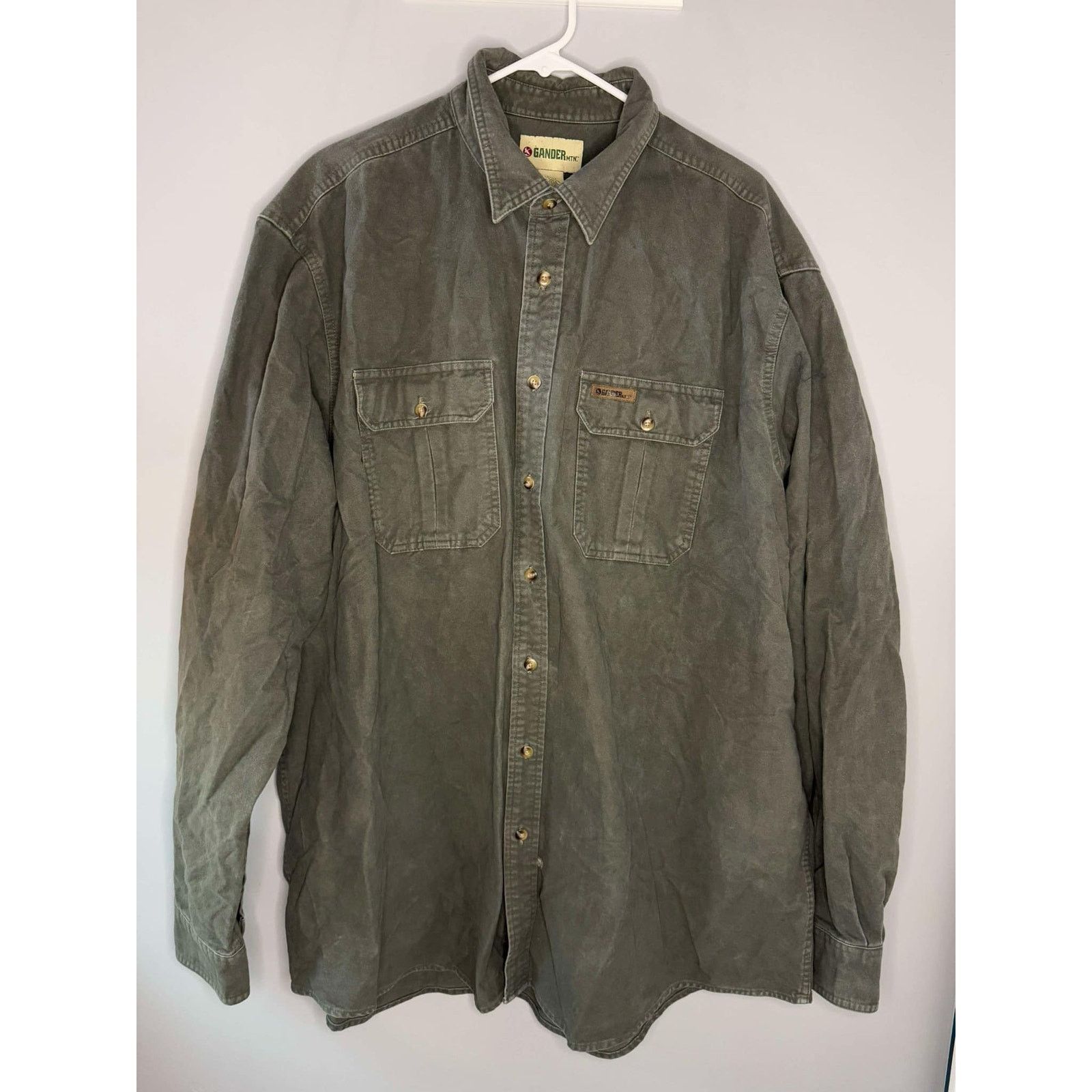 Other Gander Mountain 100% Cotton Button-Up Shirt Green Men's 2XLT Size US XXL / EU 58 / 5 - 2 Thumbnail