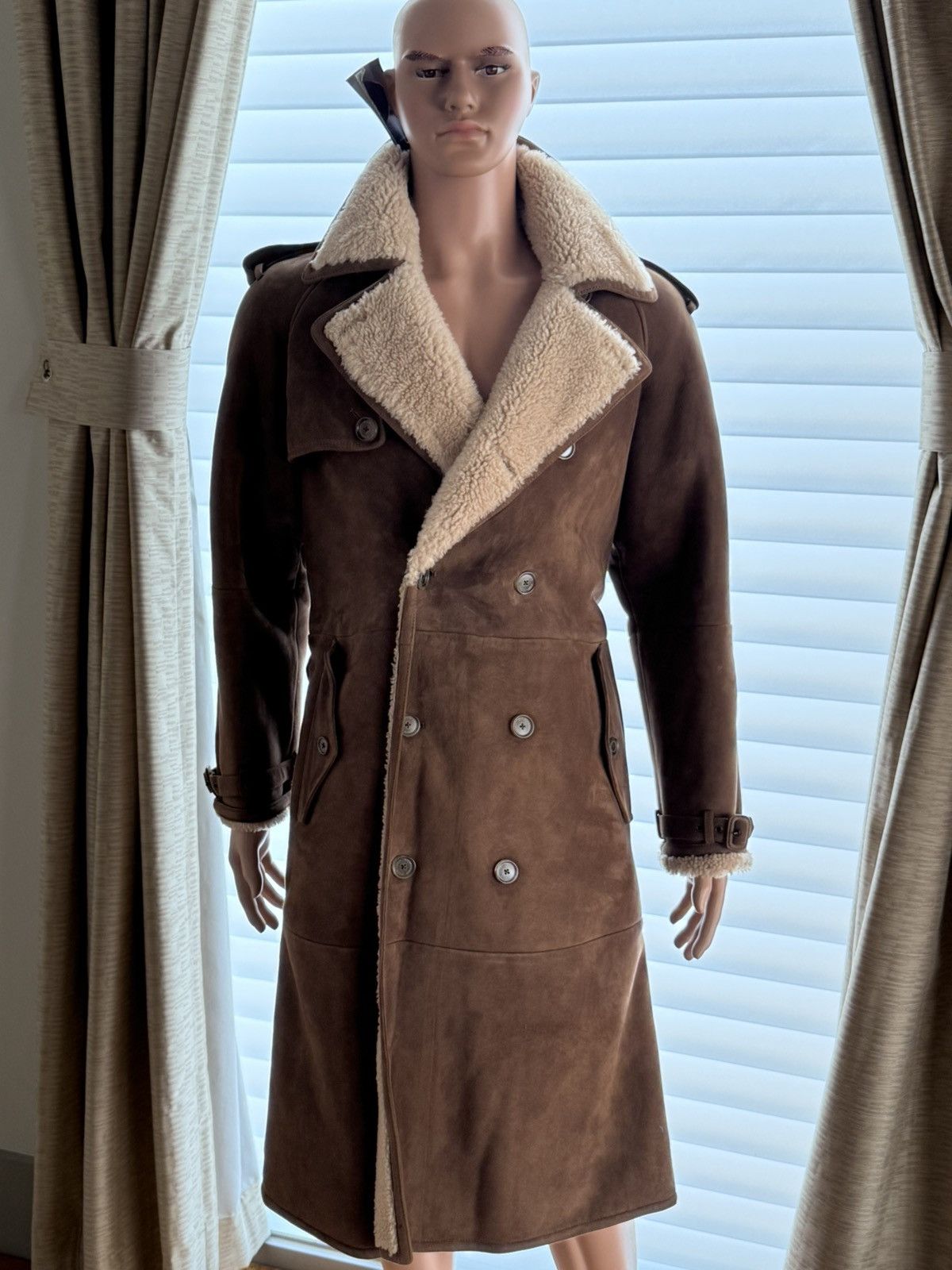Ralph Lauren Purple Label NWT Ralph Lauren Shearling Trench Coat Sold Out Size M Size US M / EU 48-50 / 2 - 10 Thumbnail