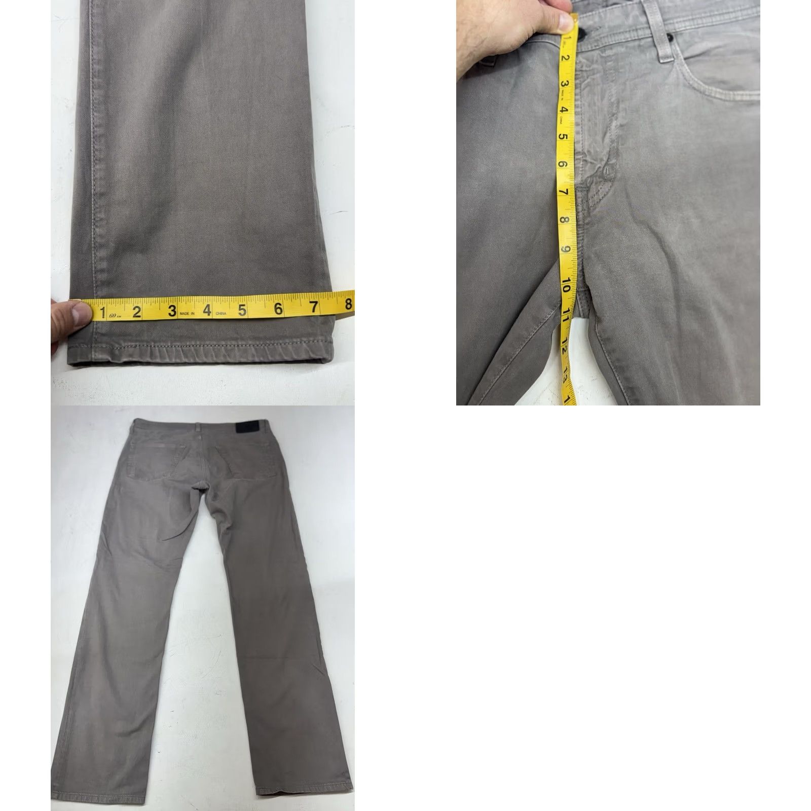 Vintage AG Adriano Goldschmied Jeans Men’s 34x33 Light Brown The Graduate Tailored Leg Jeans Size US 34 / EU 50 - 8 Thumbnail