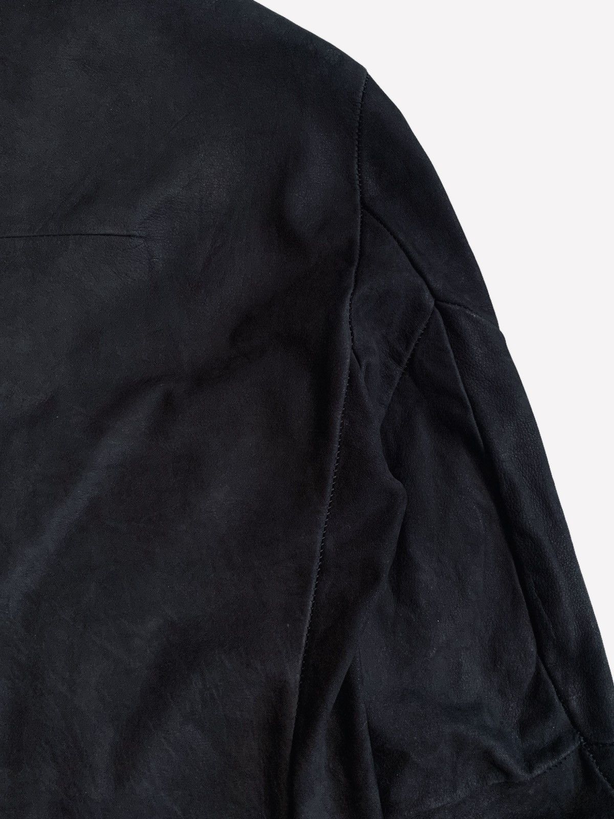 Gene Par Yukio Mishiba 2000s Yukio Mishiba - Asymetrical Suede Leather Jacket Size US M / EU 48-50 / 2 - 17 Thumbnail