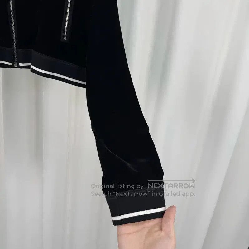 Miu Miu Miu Miu Black Cropped Jacket with Embroidery . Size XL / US 12-14 / IT 48-50 - 4 Thumbnail