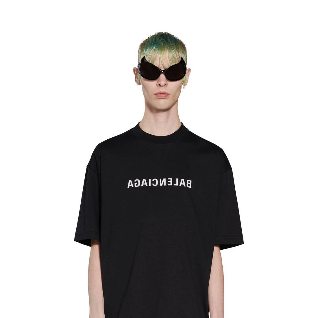 Balenciaga o1w1db11225 Mirror Balenciaga T-Shirt Medium Fit in Black Size US L / EU 52-54 / 3 - 6 Thumbnail