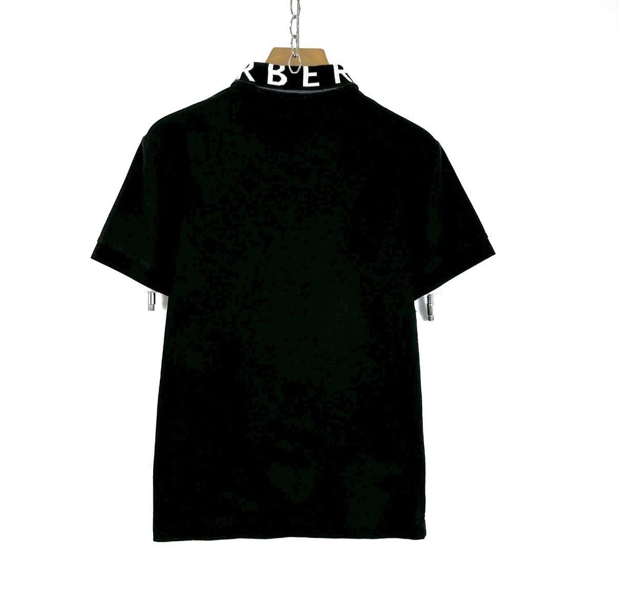 Burberry Burberry / Black Polo Shirt with Neck Logo Print K12 Size US S / EU 44-46 / 1 - 2 Thumbnail