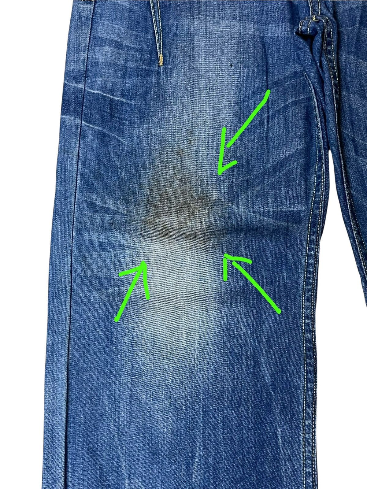 Japanese Brand Japanese y2k BIG TRAIN OSAKA JEANS skull patches dirty jeans Size US 33 - 8 Thumbnail