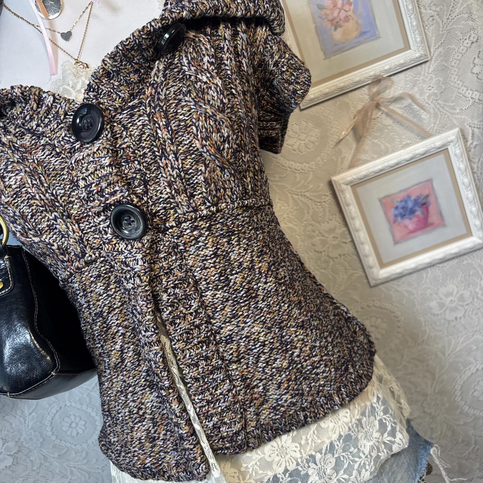 Other vintage cozy chunky knit babydoll cardigan Size M / US 6-8 / IT 42-44 - 5 Thumbnail