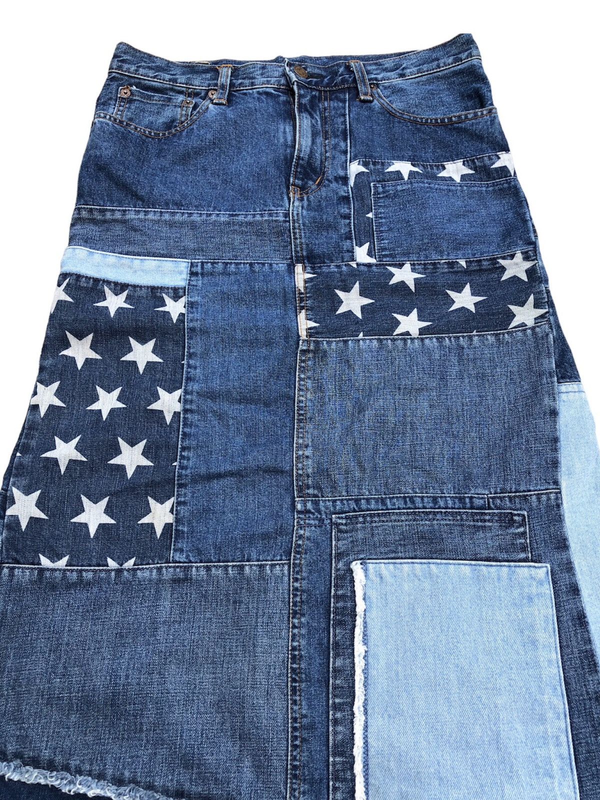 Beauty Beast × Hysteric Glamour × Japanese Brand Hysteric Glamour Kinky Patcwork Denim Long Skirt Size US 30 / EU 46 - 4 Thumbnail