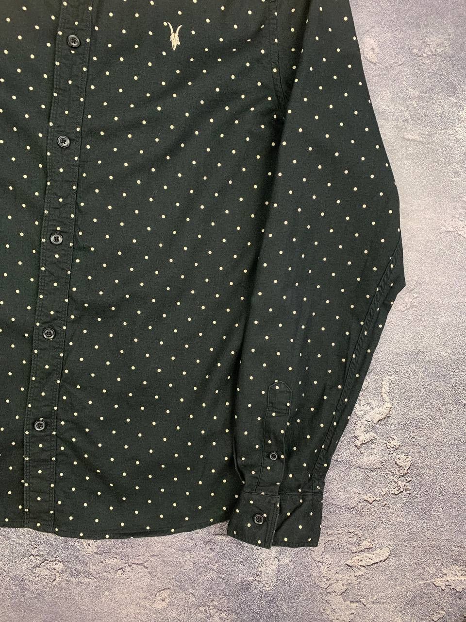 Allsaints AllSaints Button Up Shirt Black Polka Dot Long Sleeve Size US M / EU 48-50 / 2 - 5 Thumbnail