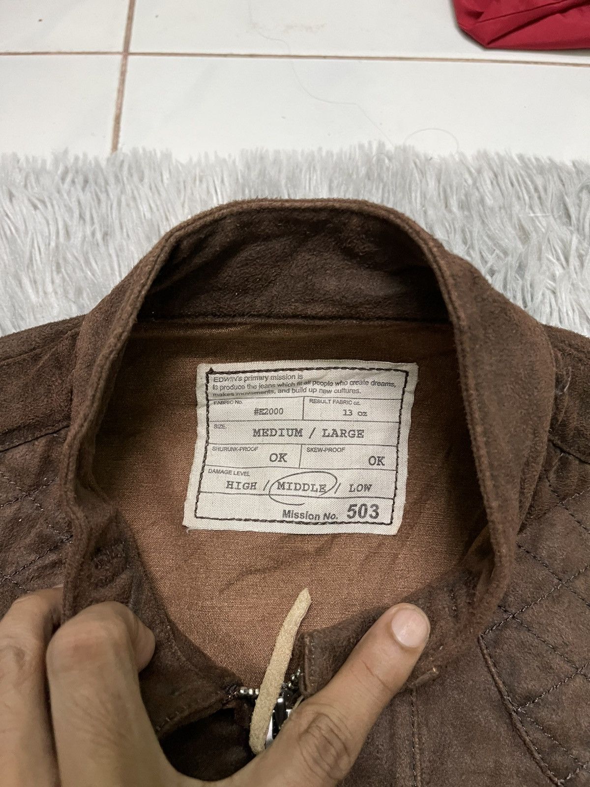 Edwin × Japanese Brand 90s EDWIN BIKERS JACKET RARE DESIGN NICELY FADED Size US M / EU 48-50 / 2 - 8 Thumbnail