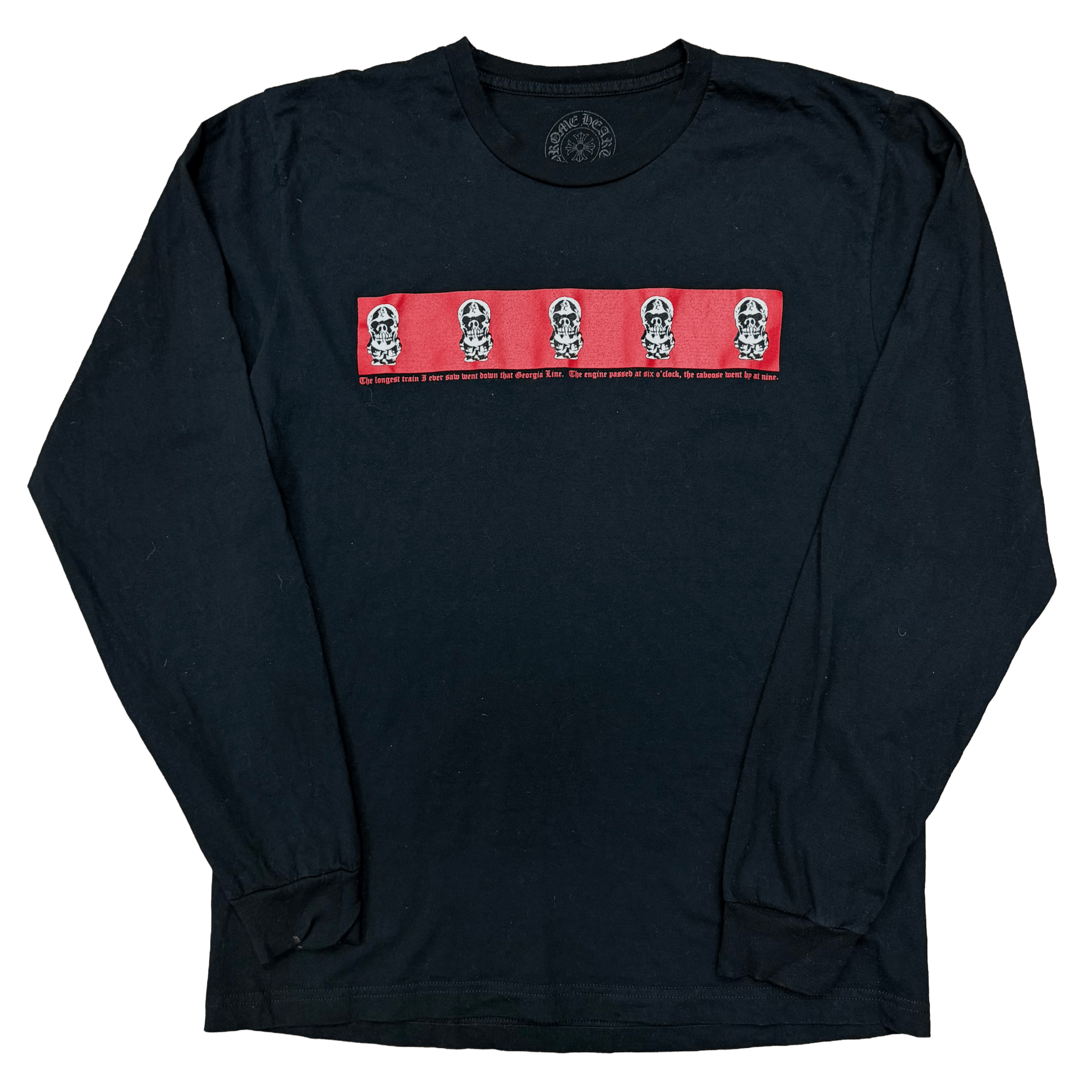Chrome Hearts FOTI Skull Train L/S T-Shirt Black/Red Size US L / EU 52-54 / 3 - 1 Thumbnail