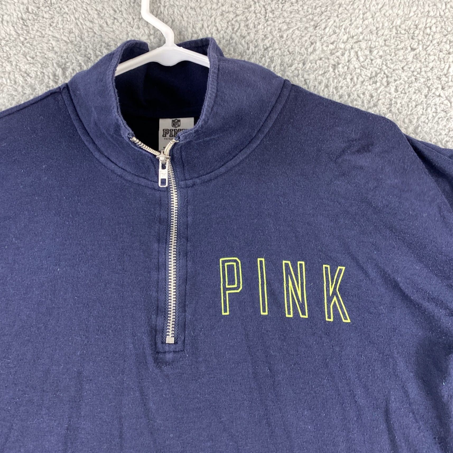 Vintage VINTAGE PINK Women's Sweater Size M Blue Cotton Solid Light Wash Stretch Regular Department Sweater Size M / US 6-8 / IT 42-44 - 2 Thumbnail