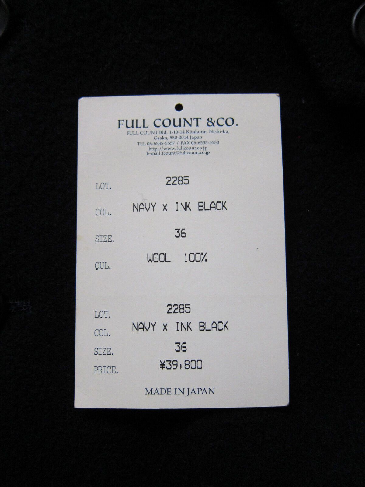 Full Count & Co. FULLCOUNT Flying Man's Intermediate Wool jacket (36) Size US S / EU 44-46 / 1 - 11 Thumbnail