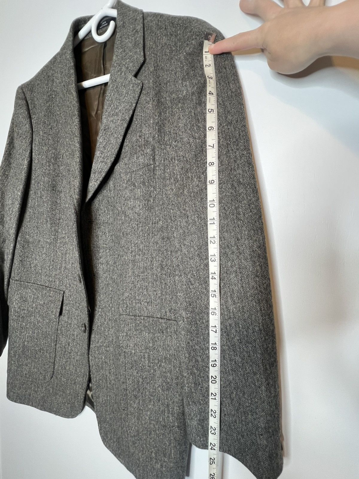 J.Crew J Crew Herringbone Patch Pocket Wool Jacket 39R Size 38R - 4 Thumbnail