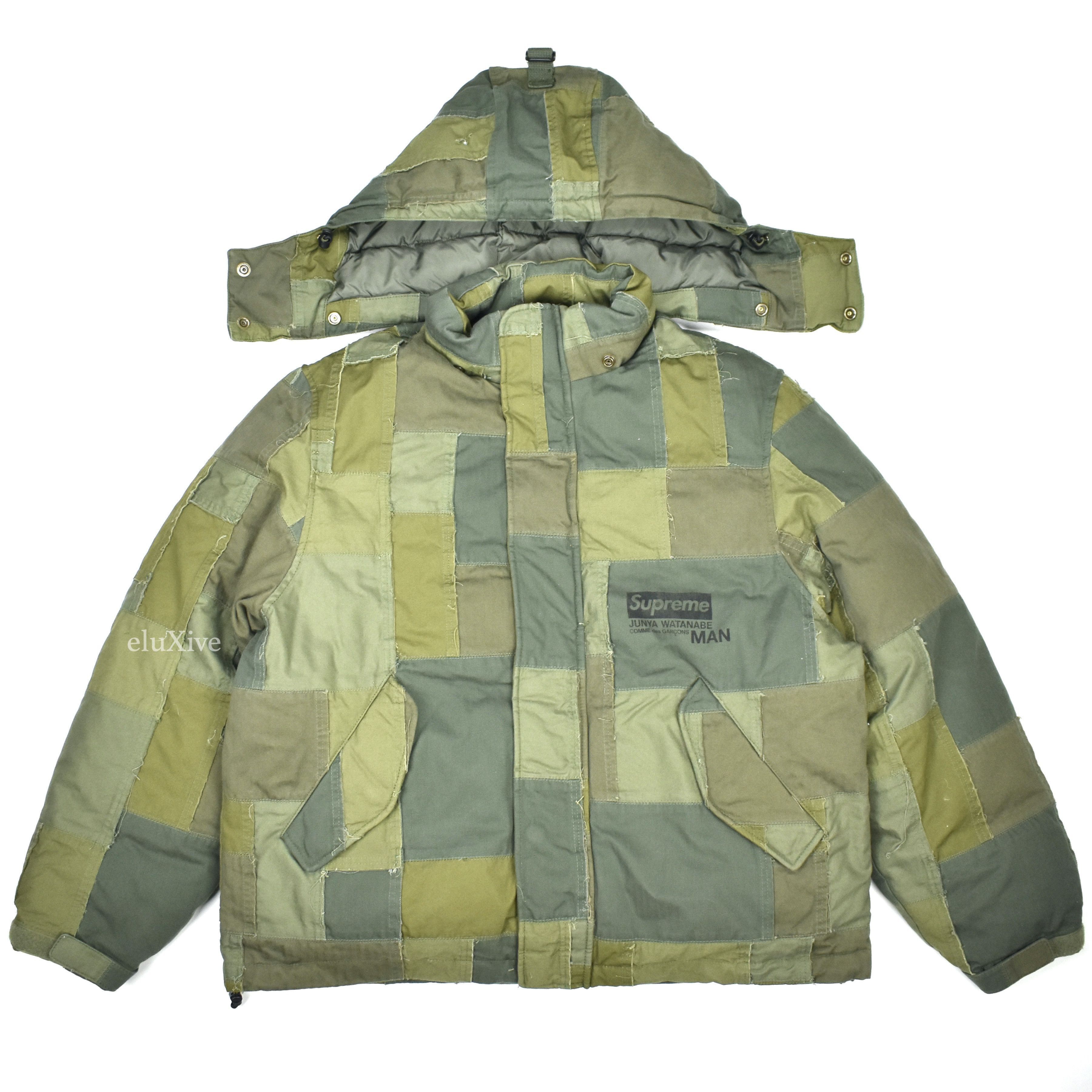 Junya Watanabe × Supreme Supreme Junya Watanabe Patchwork Puffy Jacket Olive DS Size US M / EU 48-50 / 2 - 1 Preview