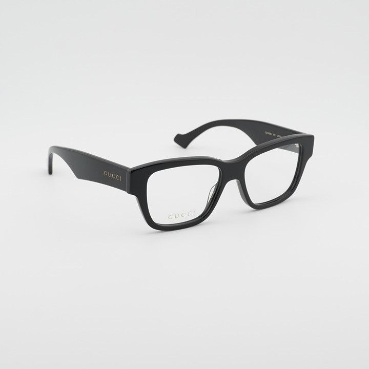 Gucci Gucci GG1428O 001 Square Eyeglasses - Shiny Black 52mm Size ONE SIZE - 5 Thumbnail