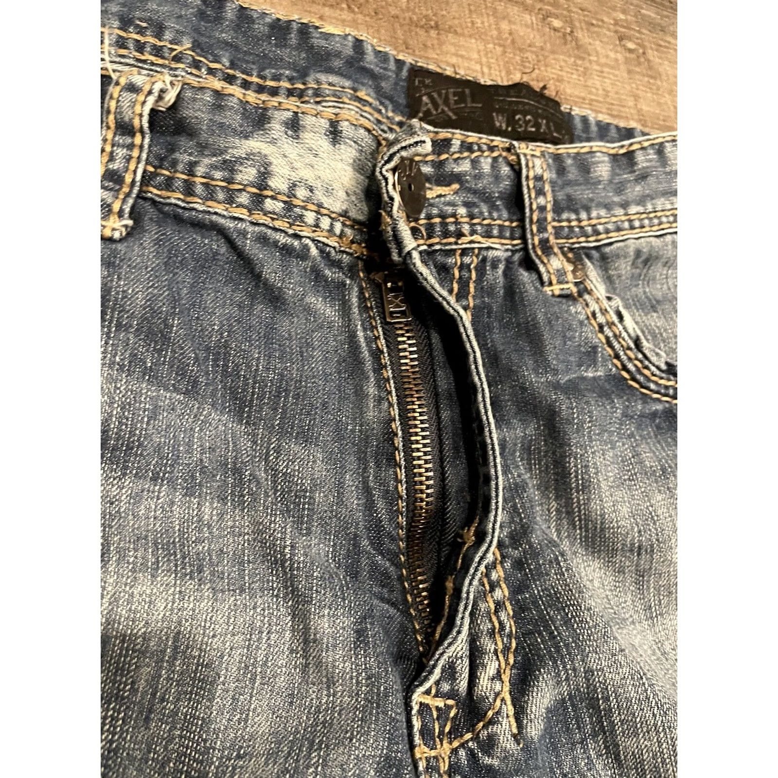 Denime TK Axel Jeans Men 32x30 Denim Straight Jeans 5-Pocket Biker Cowboy Rock Blue Medium Cotton Size US 32 / EU 48 - 5 Thumbnail