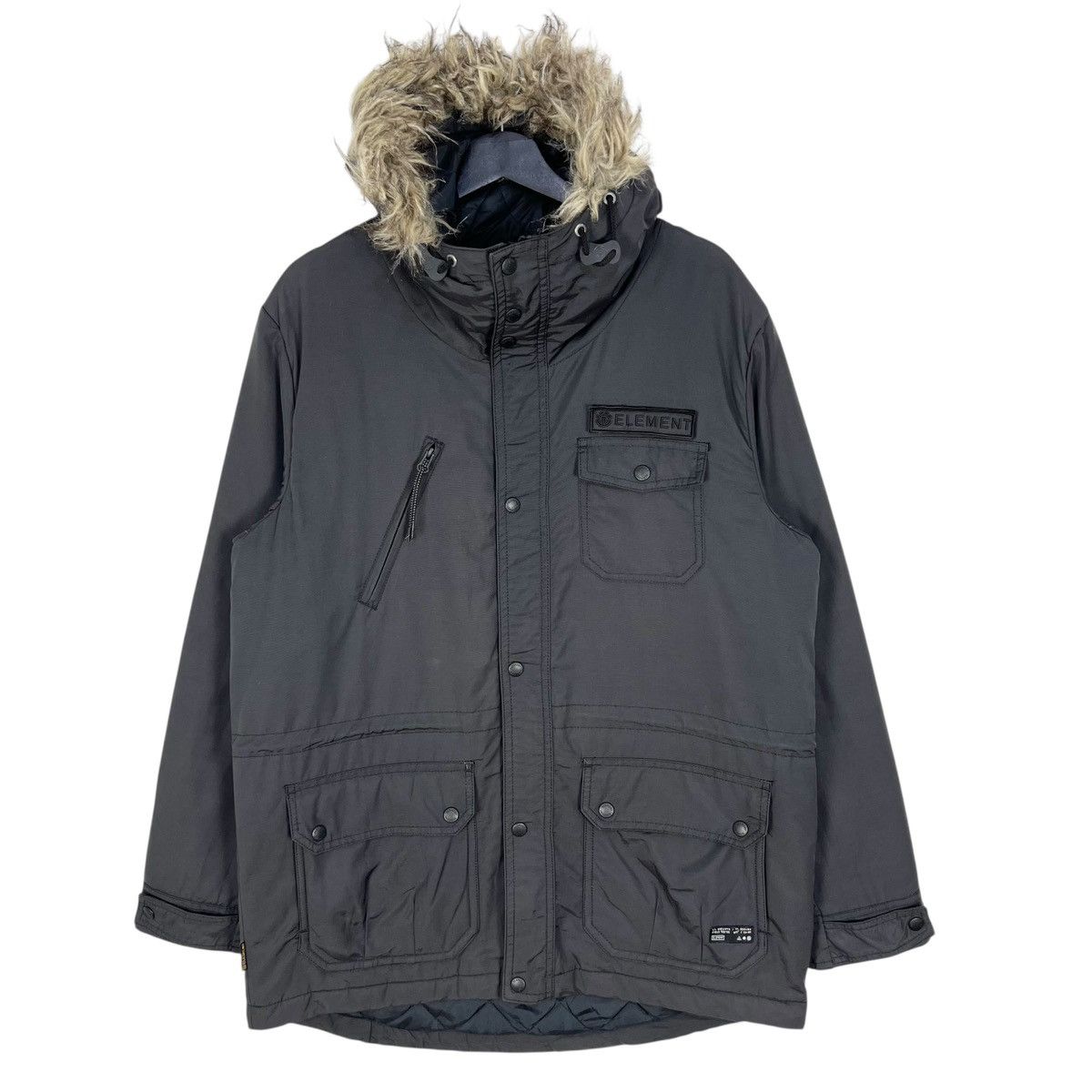 Element Element Wolfeboro Collection Furs Hoodie Winter Parka Jacket Size L / US 10 / IT 46 - 1 Thumbnail