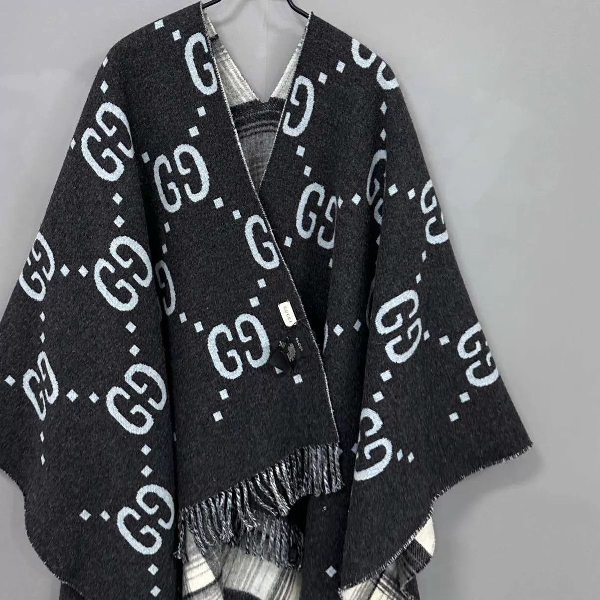 Gucci GUCCI GG monogram all-over check double-sided scarf Size ONE SIZE - 2 Thumbnail