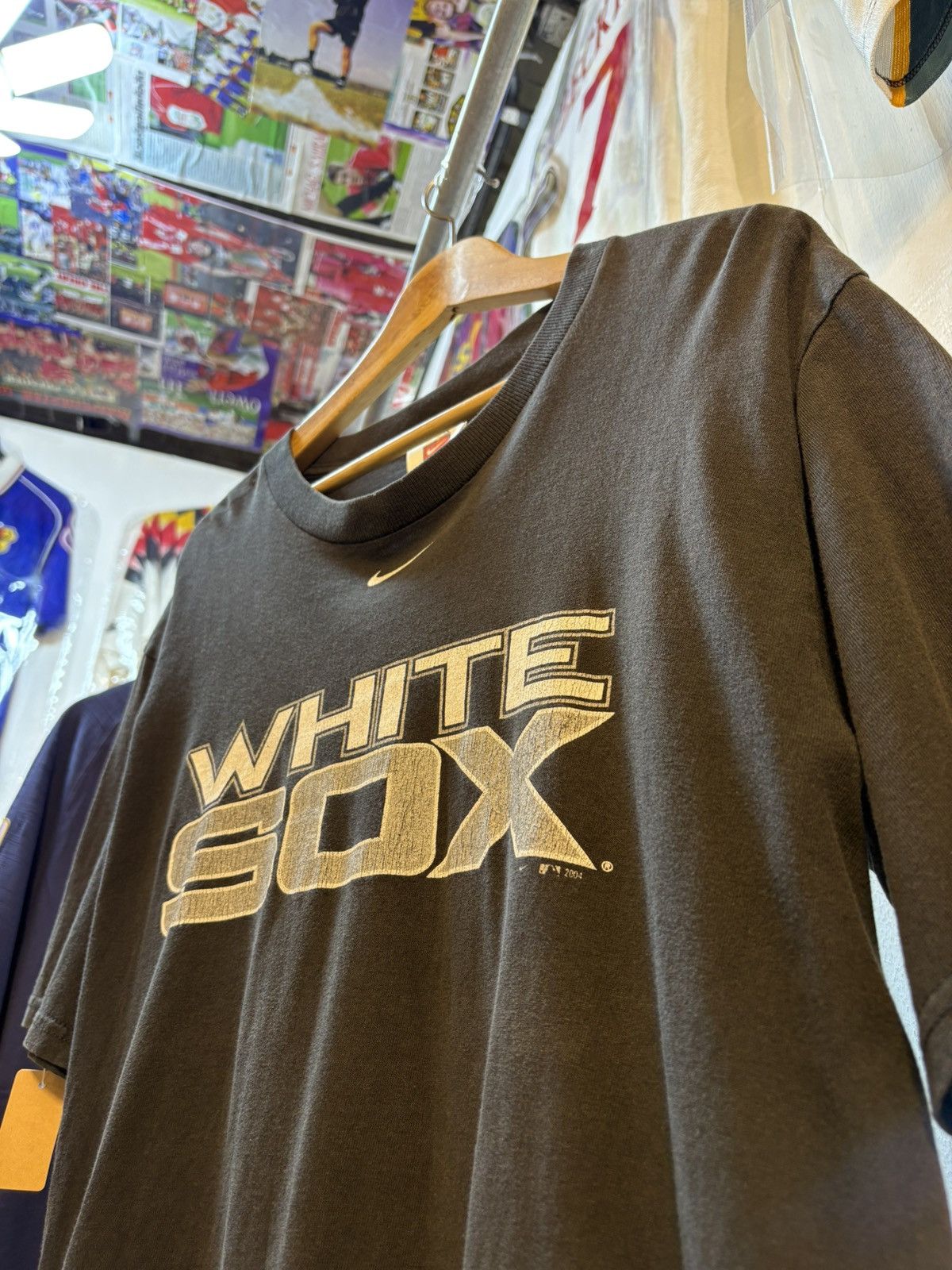 Nike Vintage Nike Team White Sox T-Shirt Size US M / EU 48-50 / 2 - 2 Thumbnail