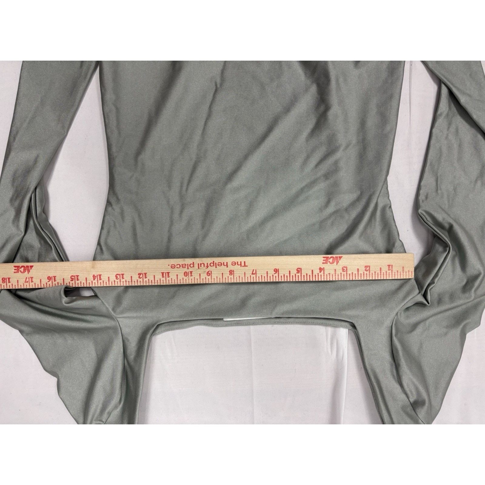 Other Elodie Mint Shimmer Square Neck Long Sleeve Bodysuit Size S Size S / US 4 / IT 40 - 4 Thumbnail