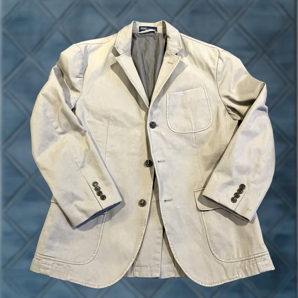 Ralph Lauren Polo Ralph Lauren NAVAL CLOTHING COMPANY Blazer Gray Cotton 40R Mens Size US L / EU 52-54 / 3 - 1 Thumbnail