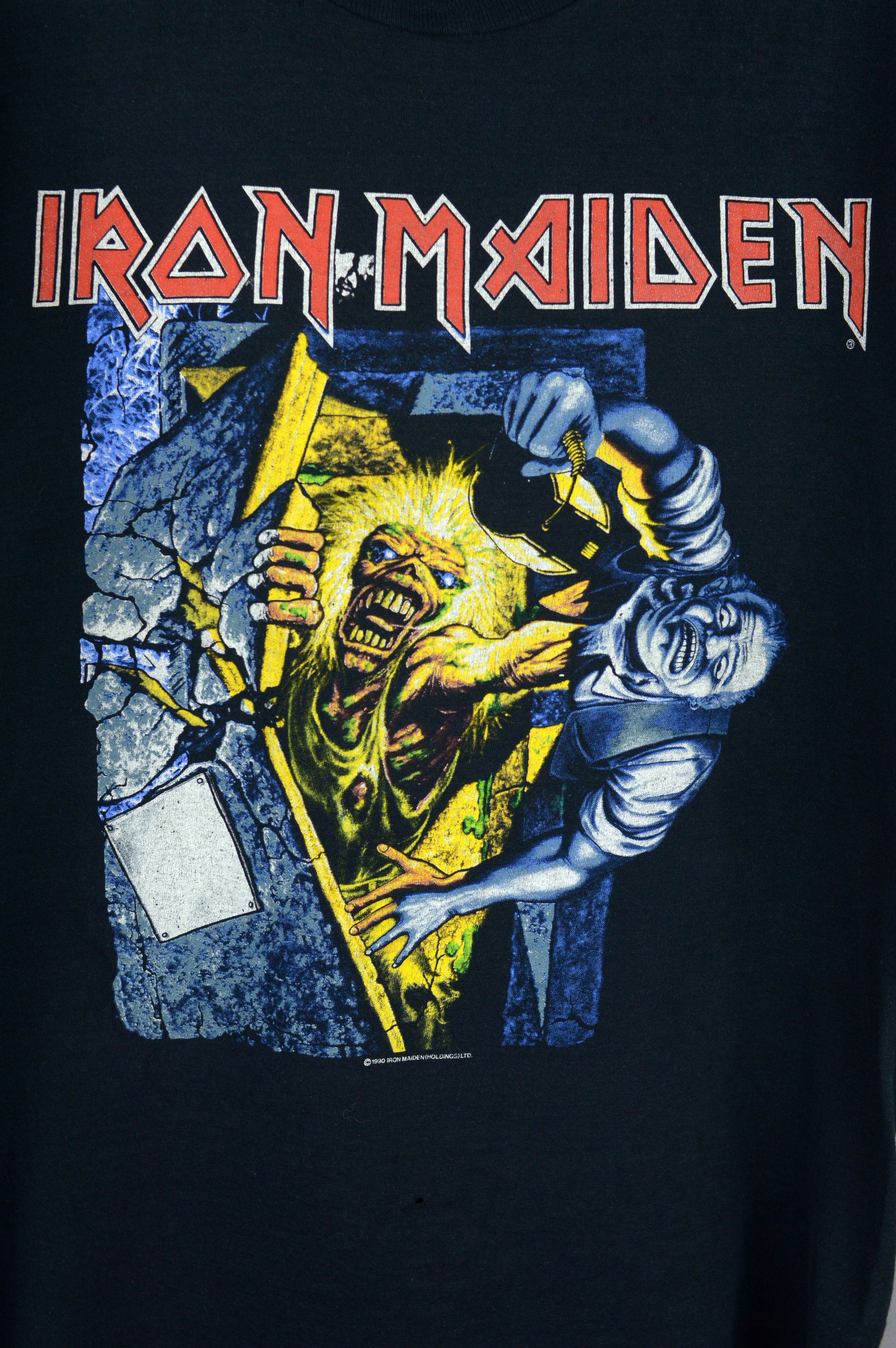 Iron Maiden × Vintage Vintage Iron Maiden No Prayer For The Dying 1990 t shirt Size US XL / EU 56 / 4 - 3 Thumbnail