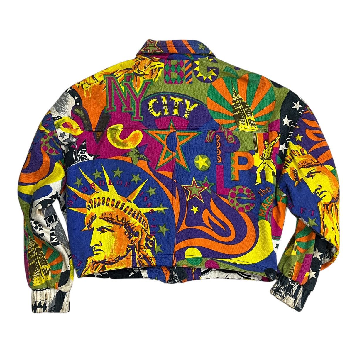 Versace Jeans Couture 💥VERSACE LIBERTY DENIM BOMBER JACKET Size US XL / EU 56 / 4 - 2 Thumbnail