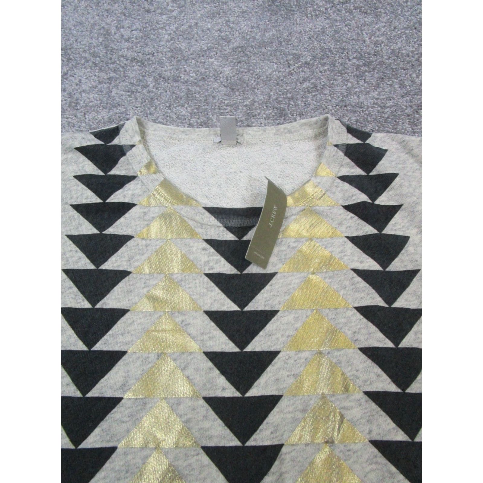 J.Crew J.Crew Sweater Womens XL Beige Yellow Black Cotton Knit Pullover New Size XL / US 12-14 / IT 48-50 - 2 Thumbnail