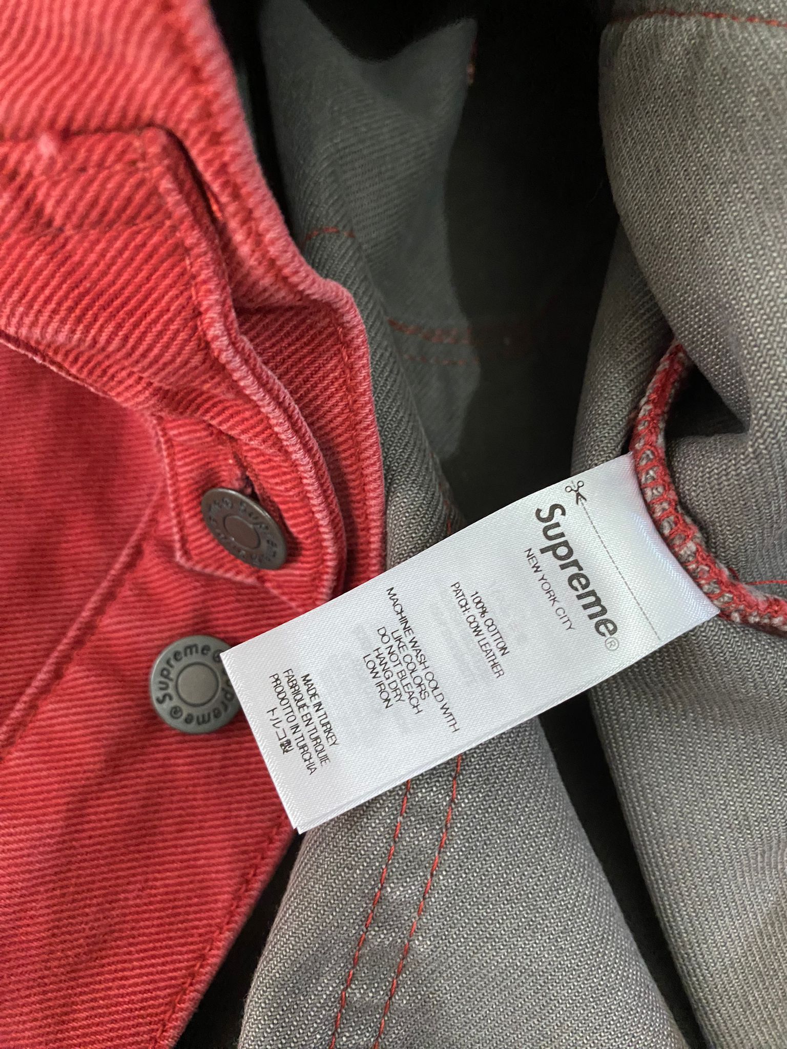 Supreme 2-Tone Paneled Denim Jacket Size US L / EU 52-54 / 3 - 7 Thumbnail