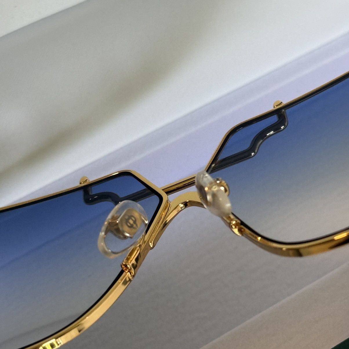 Casablanca Casablanca Stainless Steel Pilot Sunglasses Blue Tint Size ONE SIZE - 3 Thumbnail