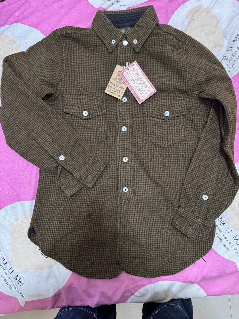Freewheelers FREEWHEELERS Size 15 Dahu wool shirt, heavy-duty dark yello Size US XXS / EU 40 - 1 Thumbnail